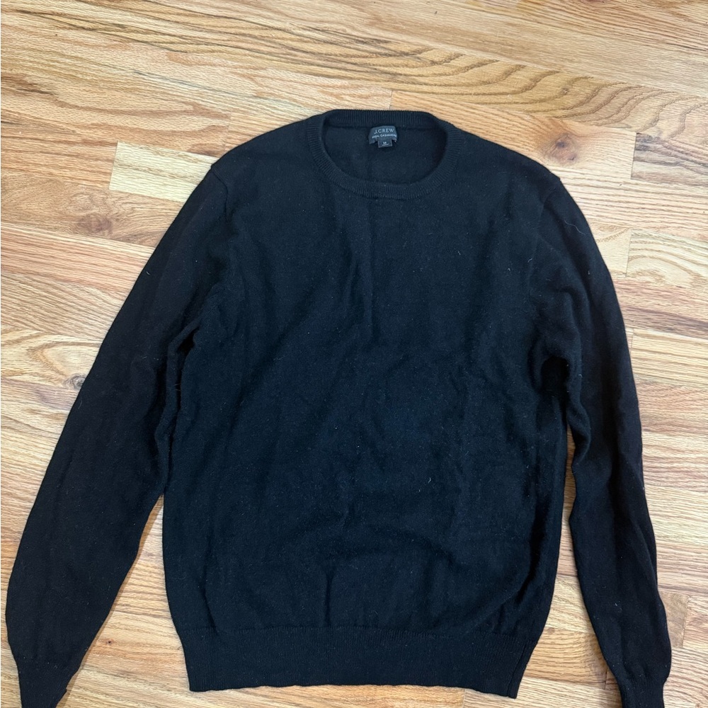 JCrew Black 100% Cashmere Sweater